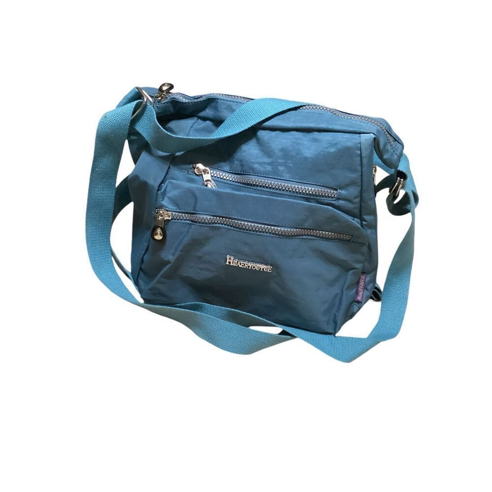 Huaeryouyue Hybrid Crossbody Nylon Travel Bag Teal